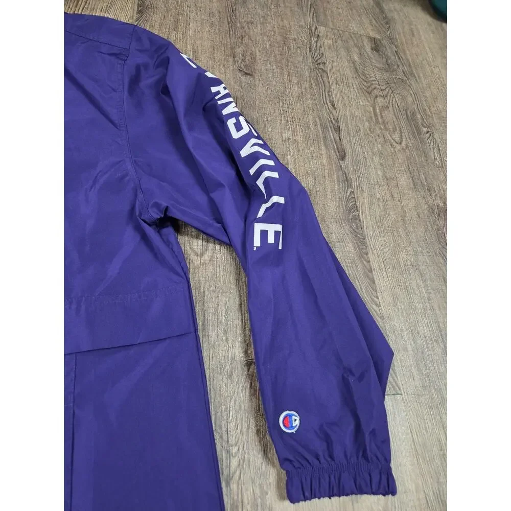 Champion Evansville Purple Aces Windbreaker Hooded Jacket Men's Size XL